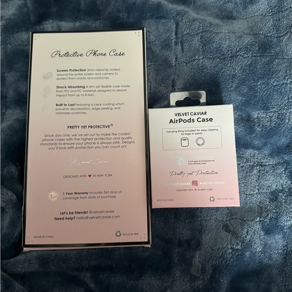 Velvet Caviar iPhone 12 Pro Case and iPhone Airpods Case 2nd Generation NWB - Picture 2 of 2